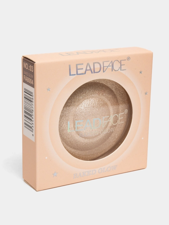 Хайлайтер для лица LEADFACE запеченный, 4 оттенка - Естественное сияние и стойкий макияж