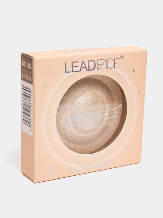 Хайлайтер для лица LEADFACE запеченный, 4 оттенка - Естественное сияние и стойкий макияж