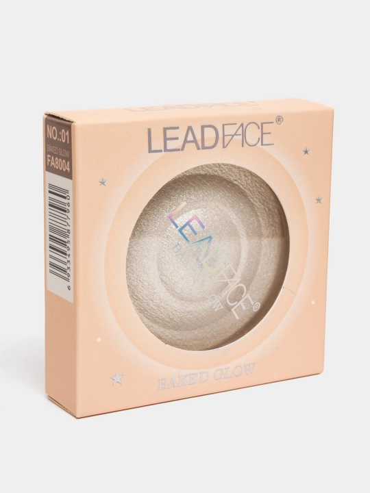 Хайлайтер для лица LEADFACE запеченный, 4 оттенка - Естественное сияние и стойкий макияж