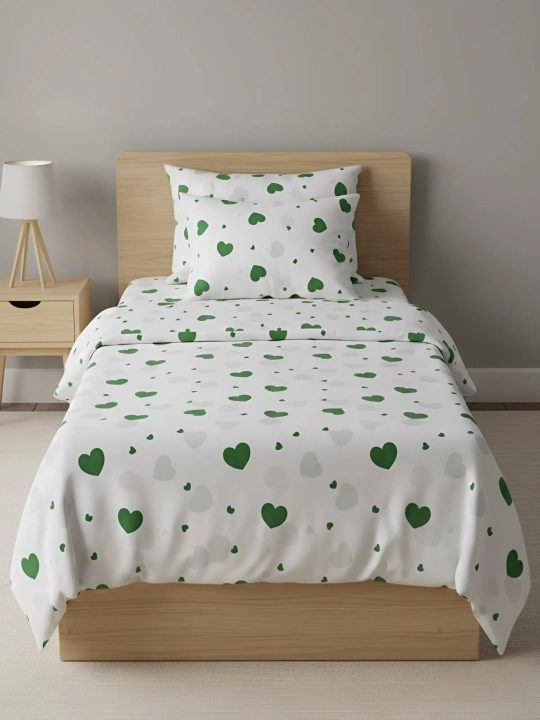 Yotoq jildi to'plami paxta satin - bir kishilik: 150x220 - 