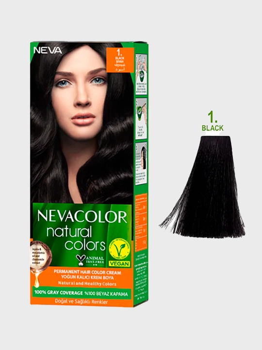 Крем-краска для волос Nevacolor Natural Colors № 1 Чёрный 110 ml