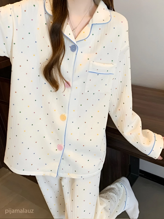 Pijama ayollar uchun 2 & 1da issiq pijama yumshoq mato dvoyka ayollar pijamasi, kuz qishki