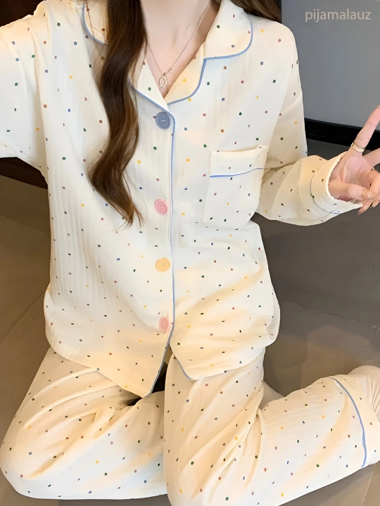 Pijama ayollar uchun 2 & 1da issiq pijama yumshoq mato dvoyka ayollar pijamasi, kuz qishki