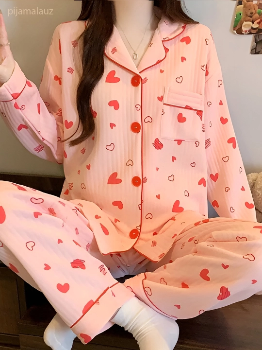 Pijama ayollar uchun 2 & 1da issiq pijama yumshoq mato dvoyka ayollar pijamasi, kuz qishki