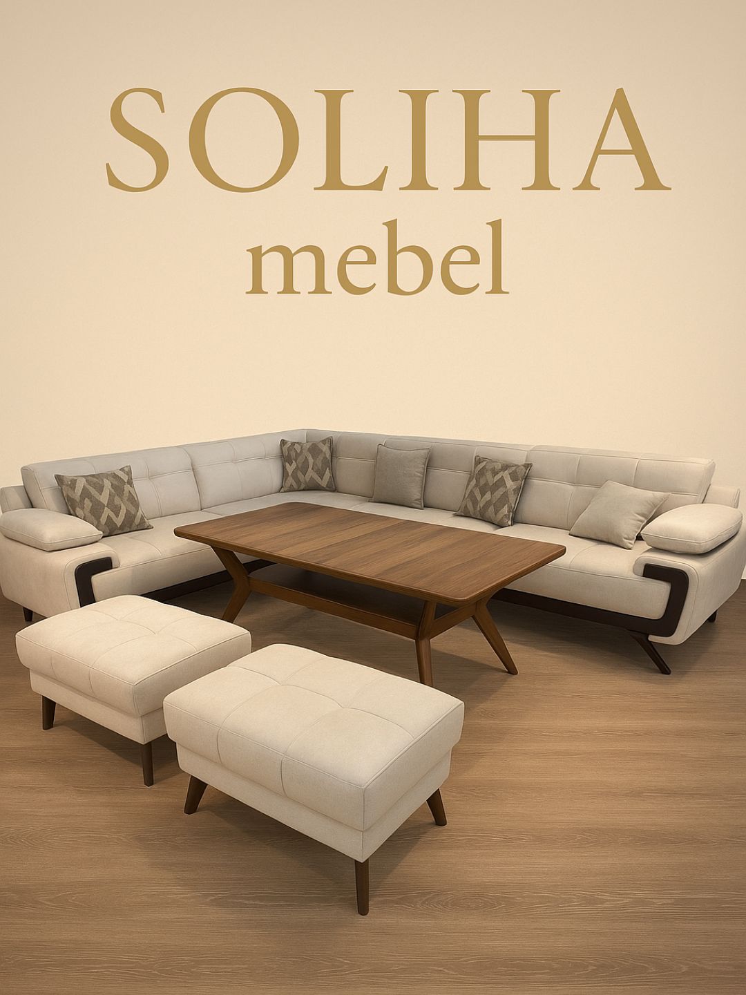 Burchakli yumshoq mebel to‘plami — Soliha Mebel - 