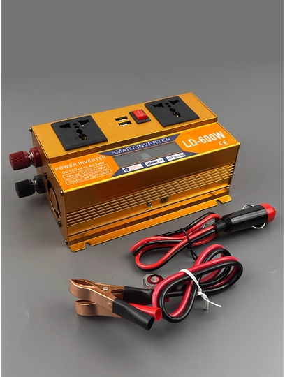Инвертор SMART INVERTER, LCD 12, 24V, 220V, Для солнечных панелей и аккумуляторов — IISMART-INVERTER-ОРАНЖ-1600