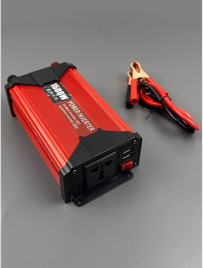 Инвертор SMART INVERTER, LCD 12, 24V, 220V, Для солнечных панелей и аккумуляторов — IISMART-INVERTER-КРАСН-1000