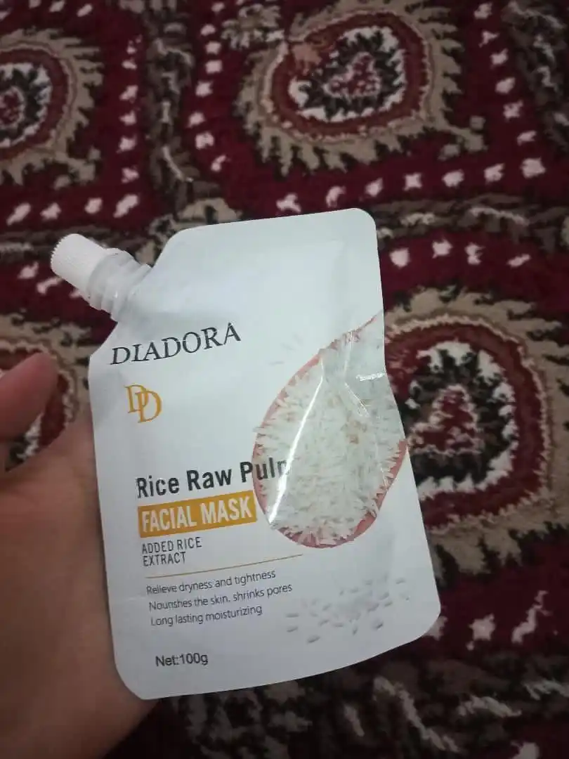 Рисовая маска для лица Diadora, 100 г увлажнение, питание и отбеливание