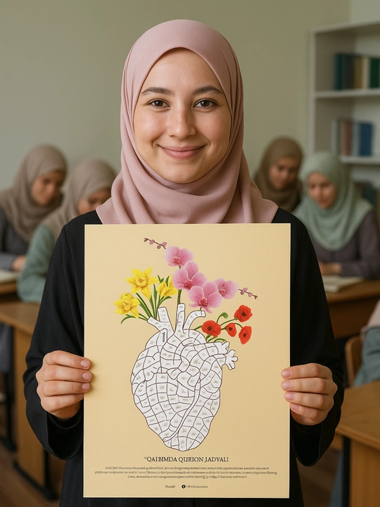A3 formatdagi Qalbimdagi Qur’on jadvali - 