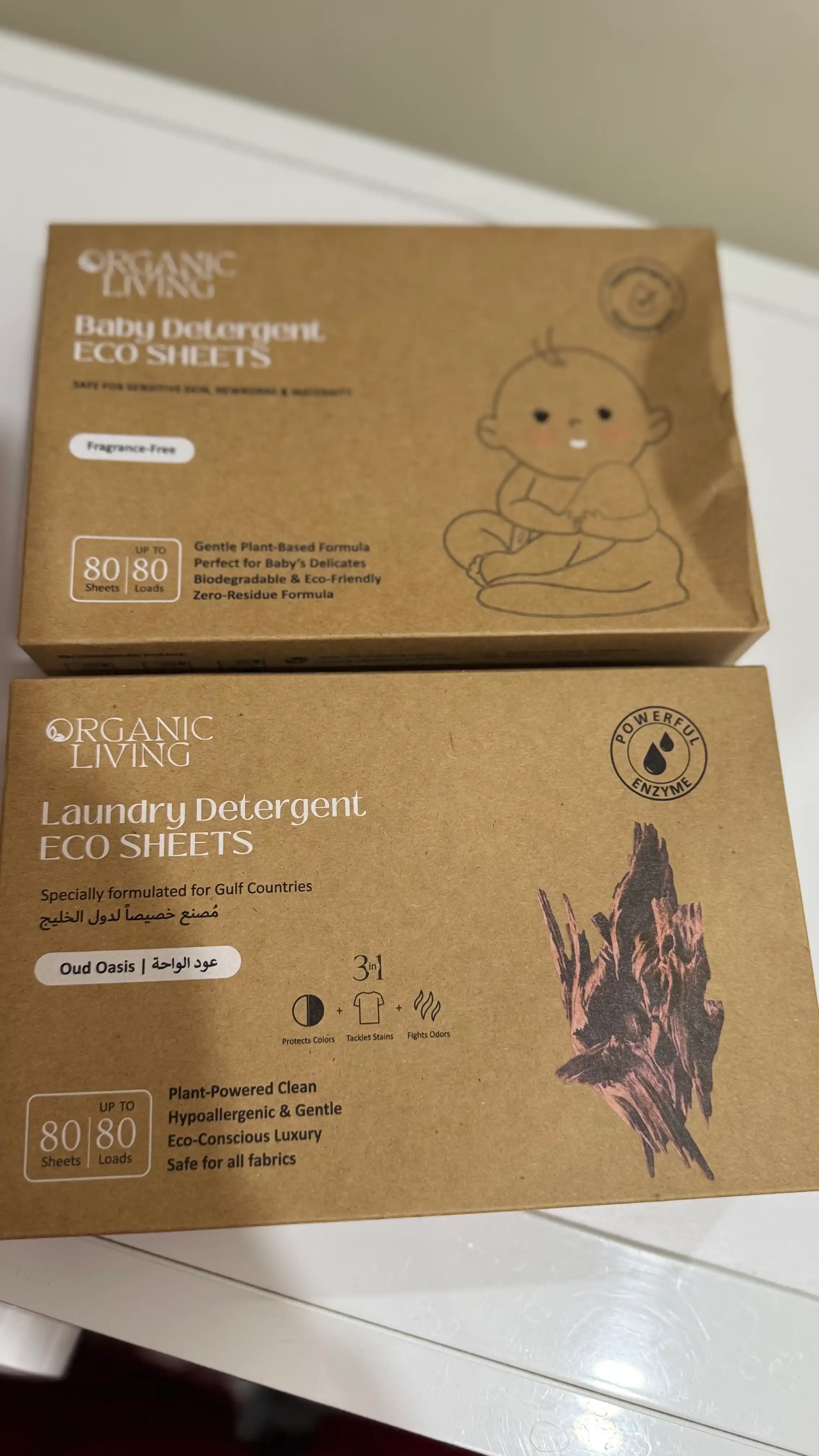Листы для стирки ORGANIC LIVING с ароматом OUD — 80 штук
