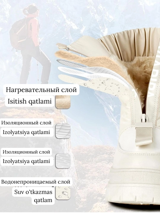 Зимние угги, сапоги для женщин и мужчин, водонепроницаемые, маломерят на размер