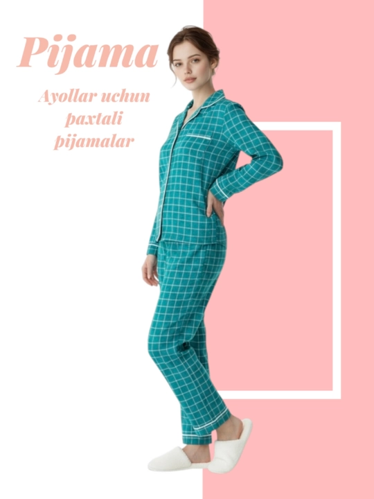 Ayollar uchun paxtali pidjamalar - 