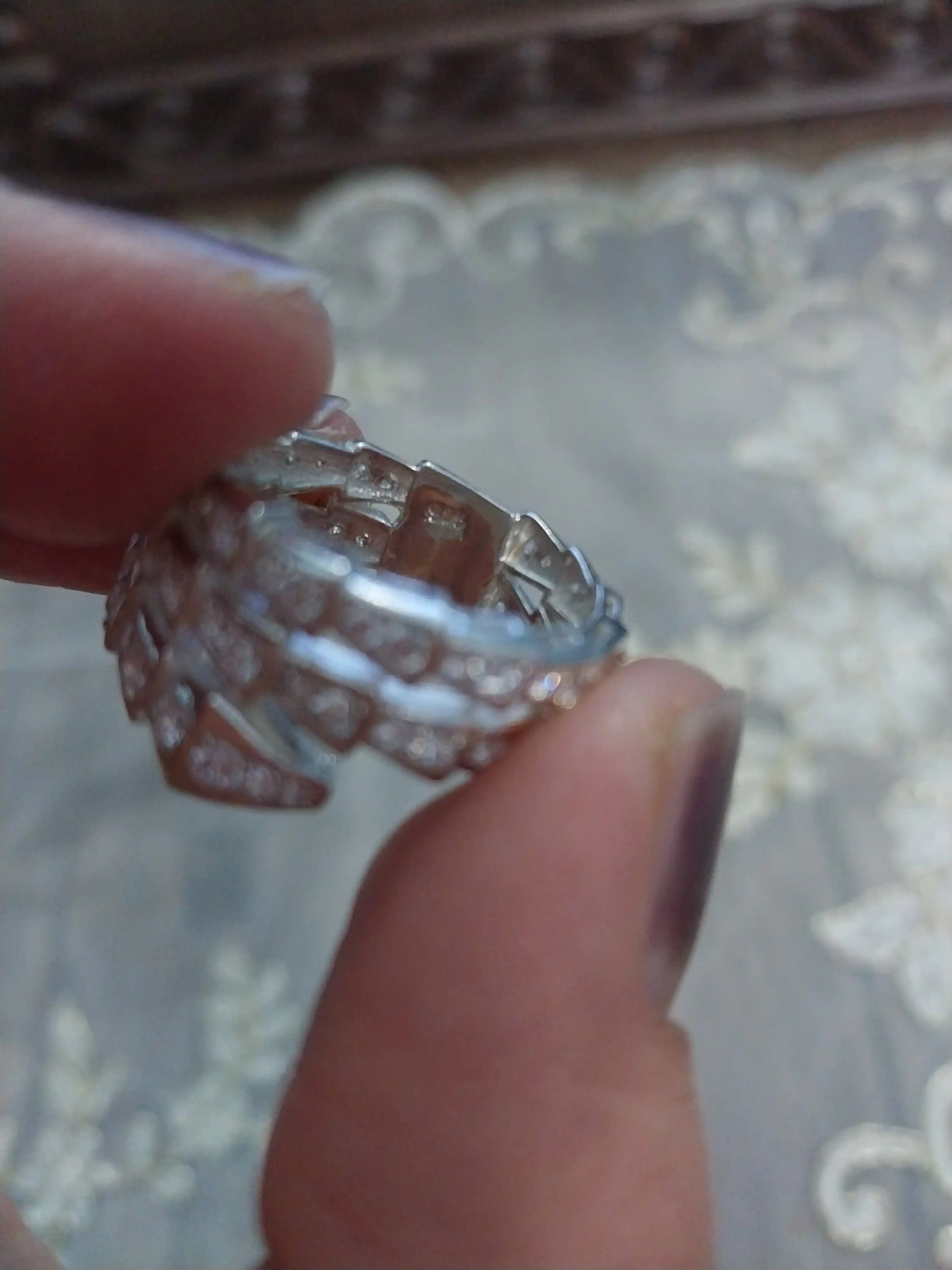 Серебряные кольца, серебро 925 пробы, (в форме змеи)