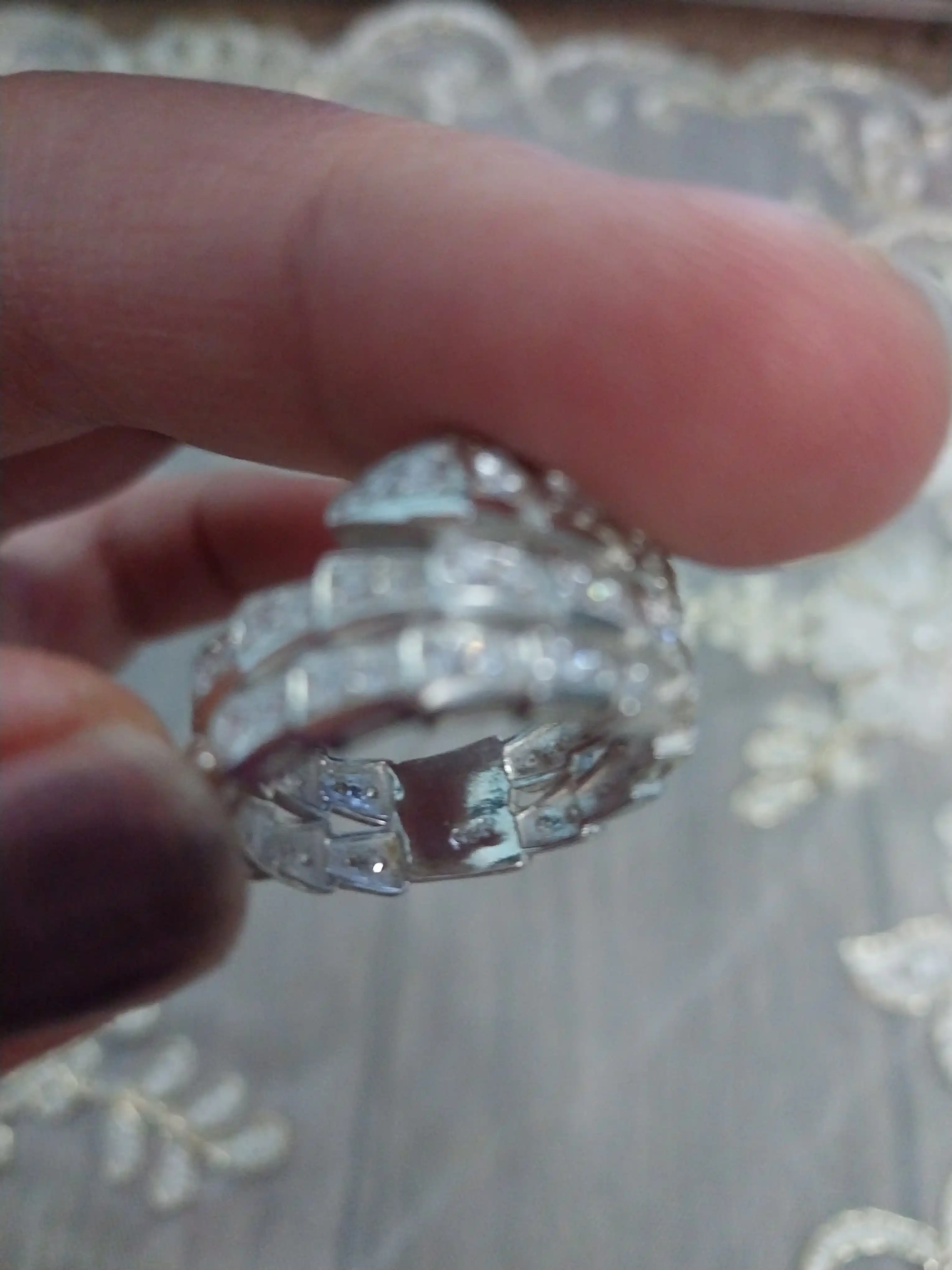 Серебряные кольца, серебро 925 пробы, (в форме змеи)