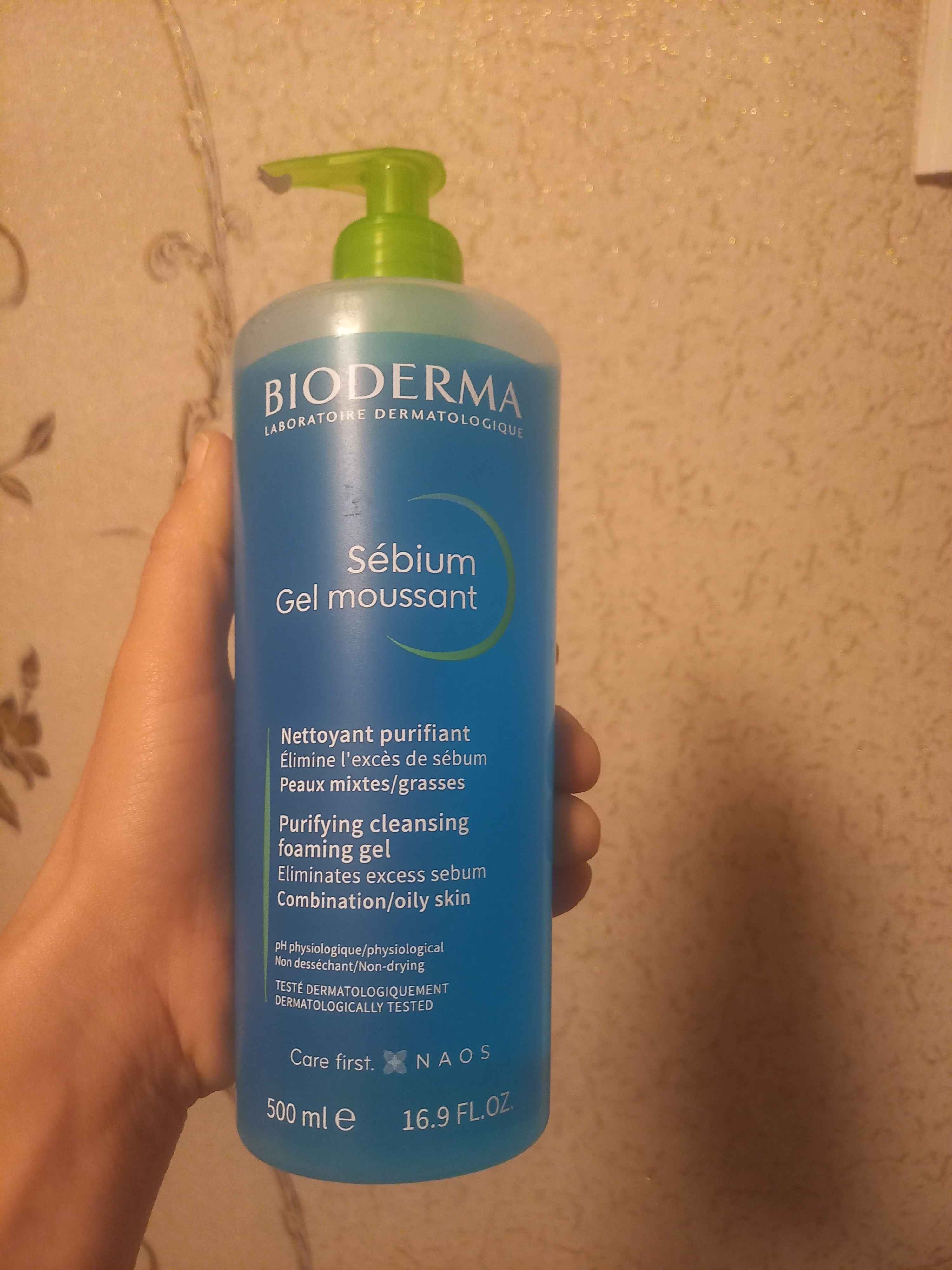 Bioderma Sensibio, гель пенка для умывания очищающий, 500 мл