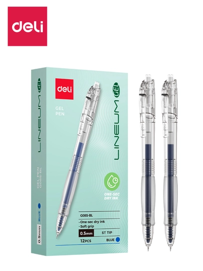 Ручка гелевая 1/6/12 шт 0,5мм EG08S-BL сн Deli, 08S-BL-EG