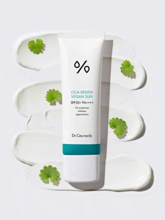 Dr.Ceuracle Cica Regen Vegan Sun SPF50+ PA++++ — Vegan quyoshdan himoya kremi, 50 ml - 