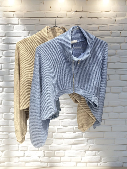 Koreya brendining qisqa kropli zip-xudi