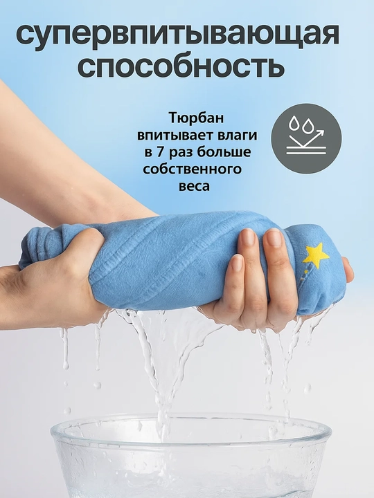 Полотенце для сушки волос, микрофибра, тюрбан для волос, для головы, для женщин