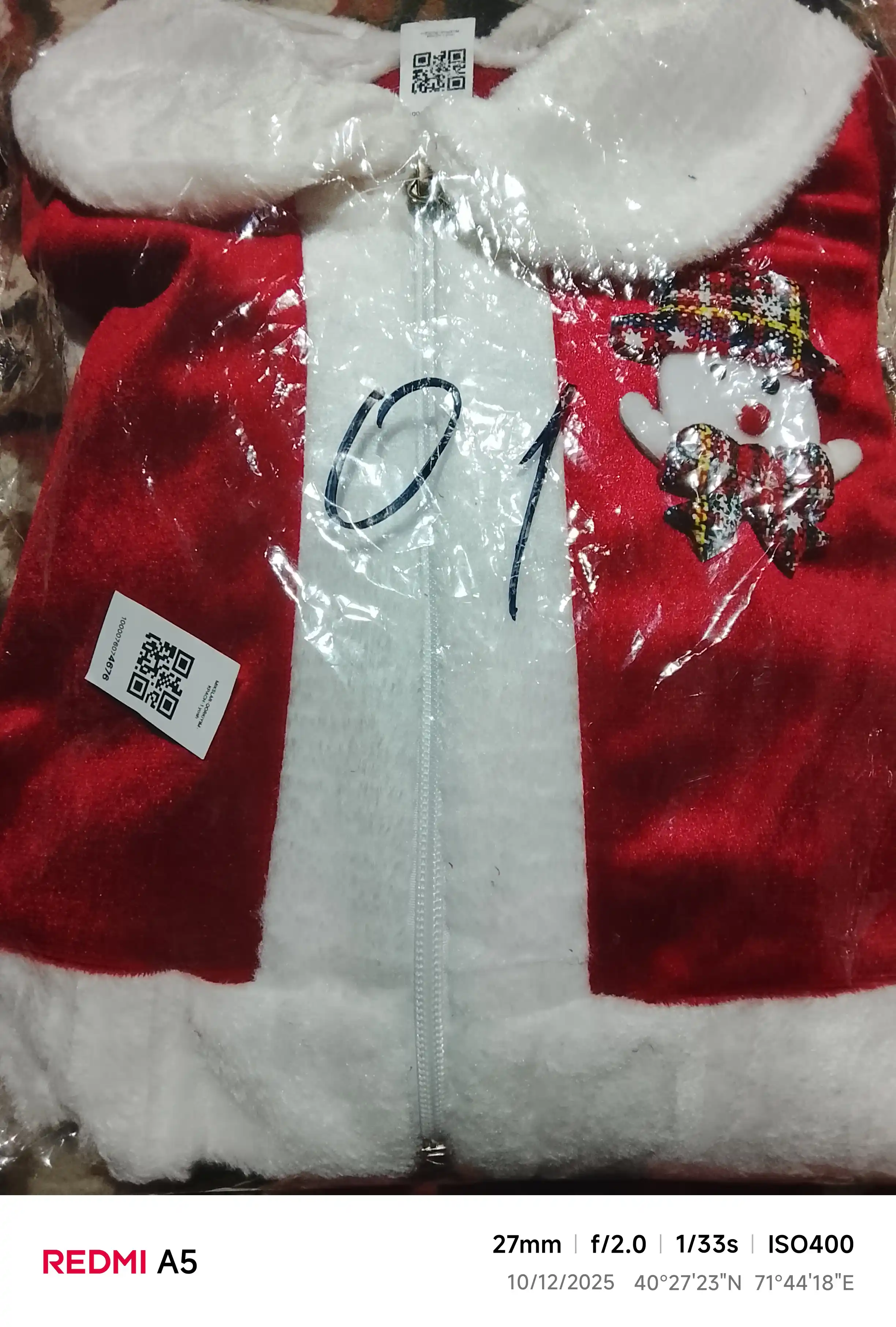 O'g'il va qiz bolalar uchun yangi yil karnaval Qorbobo kostyumi Santa klaus kiyimi