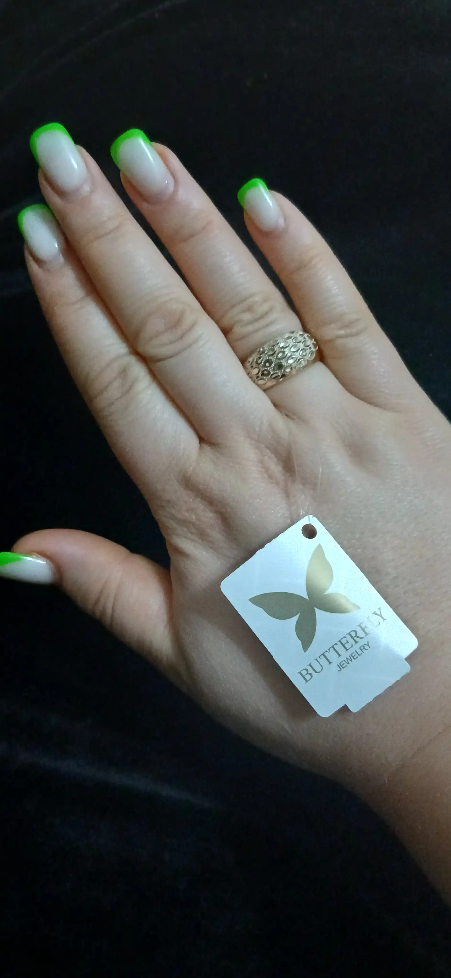 Ayollar uchun oltin uzuk, tilla 585 proba, 2.84 gr, B50U model, Butterfly Gold