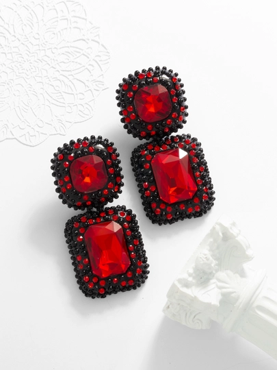 Серьги женские - крупные акцентные сережки, бижутерия Amadora, замок гвоздик, 4 цвета