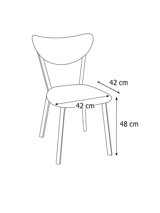 Oilaviy Layt 120 Stol va Stullari Ovqatlanish jamlanmasi | stol 120×70, stullar 42×42