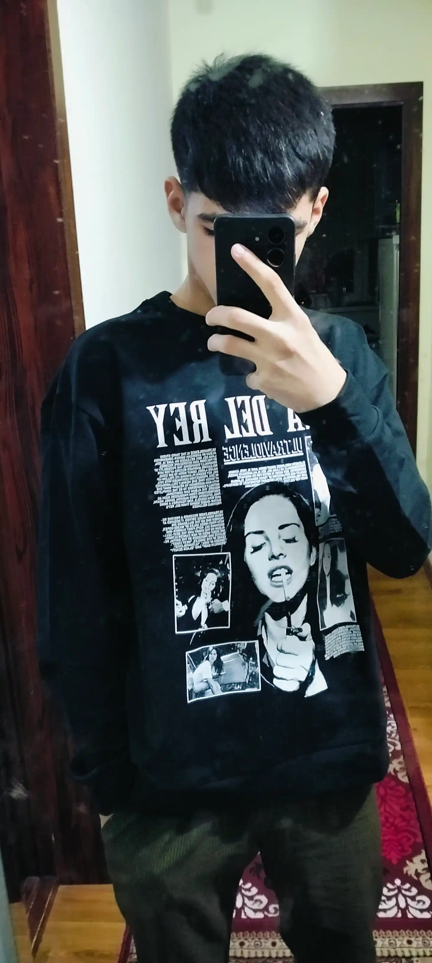 Erkaklar va ayollar uchun Lana del Rey svitshot, uzun yengli, 80% paxta, mashhur dizaynda