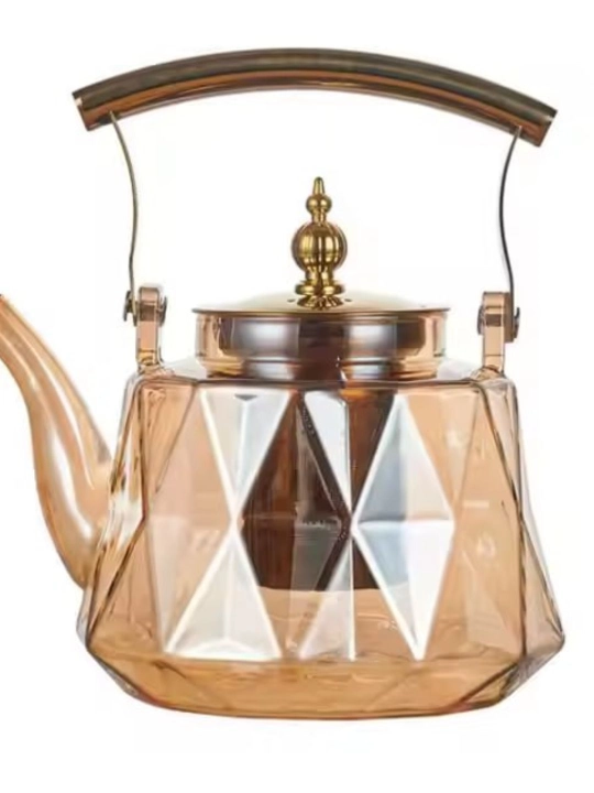 Issiqlikka chidamli shishadan, prujina elakli shisha choynak
