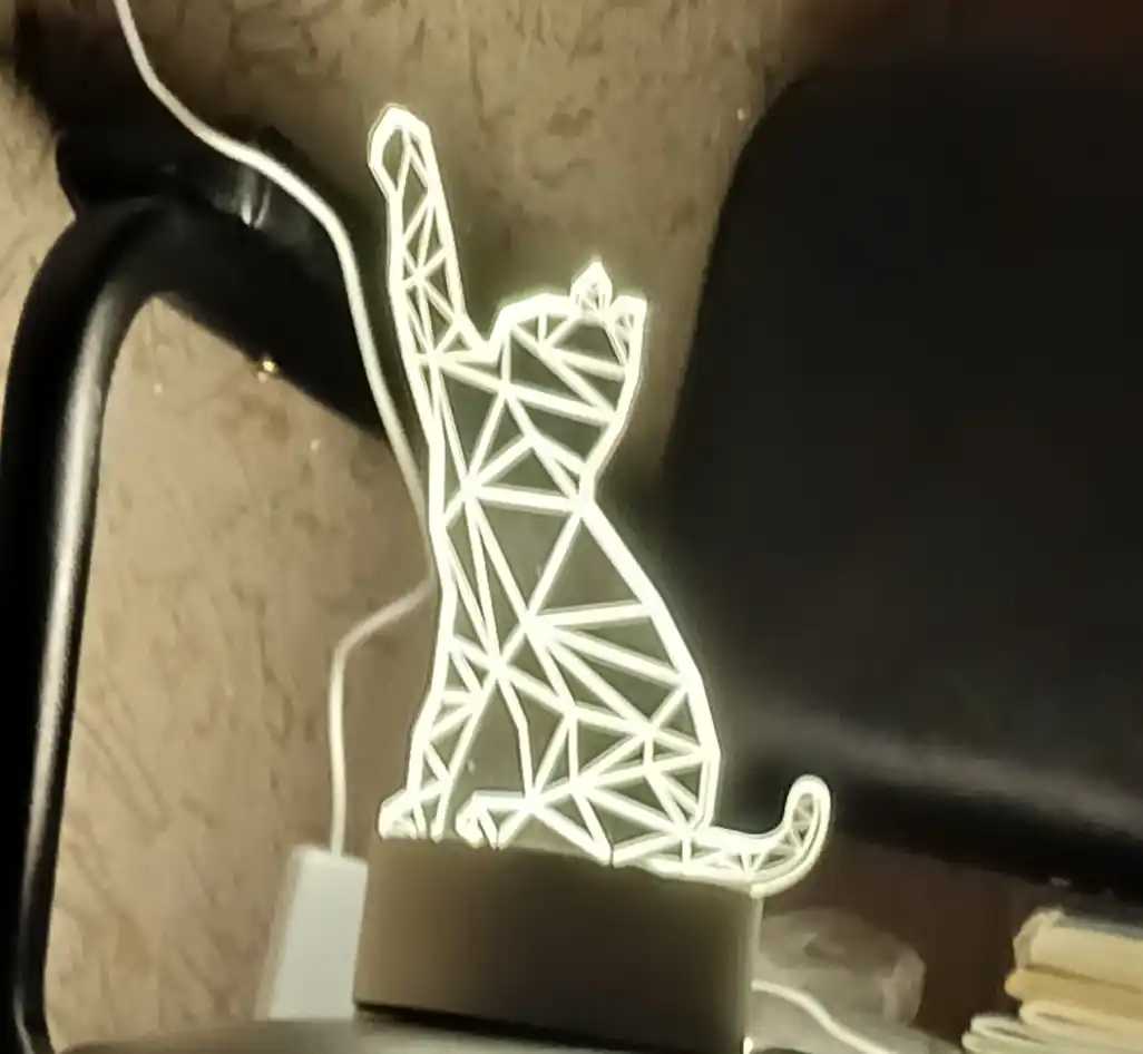 3D chiroq LED tungi chiroq, USB, 15 turdagi