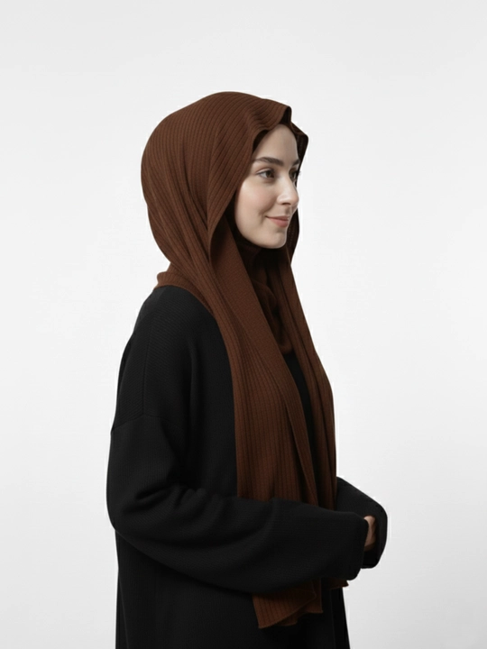 Ikki qismli, tayyor hijob (ro‘mol), 180x45, amaliy ayollar sharfi, lapsha