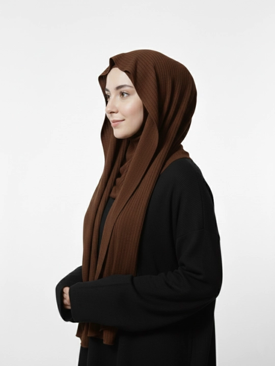 Ikki qismli, tayyor hijob (ro‘mol), 180x45, amaliy ayollar sharfi, lapsha