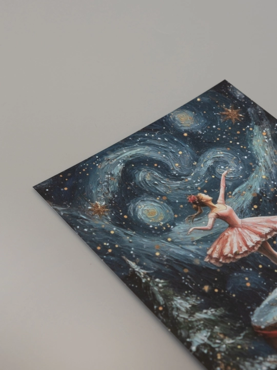 Новогодняя открытка формата, 10×15 см, с конвертом в комплекте
