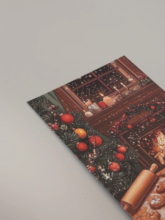 Новогодняя открытка формата, 10×15 см, с конвертом в комплекте