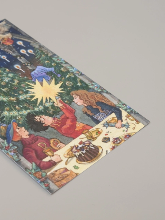 Новогодняя открытка формата, 10×15 см, с конвертом в комплекте
