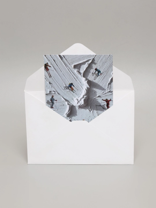 Новогодняя открытка формата, 10×15 см, с конвертом в комплекте