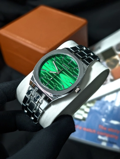 Gucci Classic Steel – мужские наручные часы — MICRO1-GUCCI27-ЗЕЛЕН
