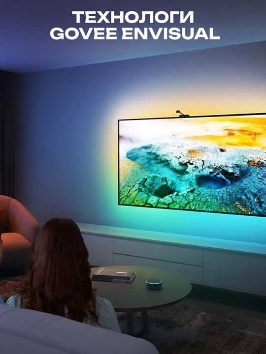 Govee H61993D3 televizorini yoritish uchun RGBIC LED tasmasi 55-65’ RGB, qora