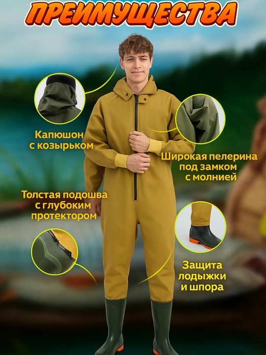 Рыболовные защитные ботинки, комбинезоны