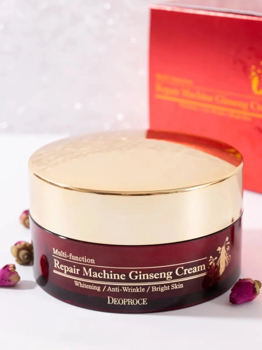 Deoproce Repair Machine Ginseng Cream 100g Jenshen ildizi bilan qarishga qarshi krem - 