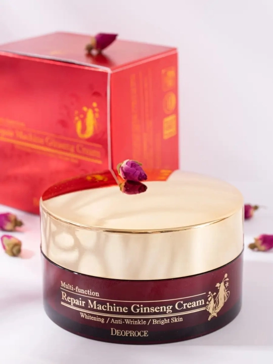 Deoproce Repair Machine Ginseng Cream 100g Jenshen ildizi bilan qarishga qarshi krem