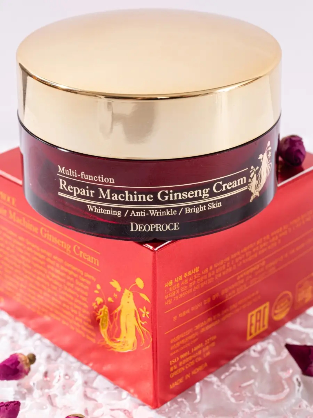 Deoproce Repair Machine Ginseng Cream 100g Jenshen ildizi bilan qarishga qarshi krem