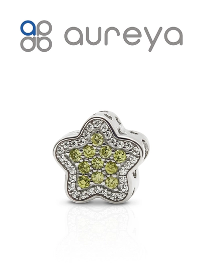 Шарм из серебра 925 пробы с родием, вставки: Фианит (PB10498) — AUREYA-PB10498-СЕРЕБРН