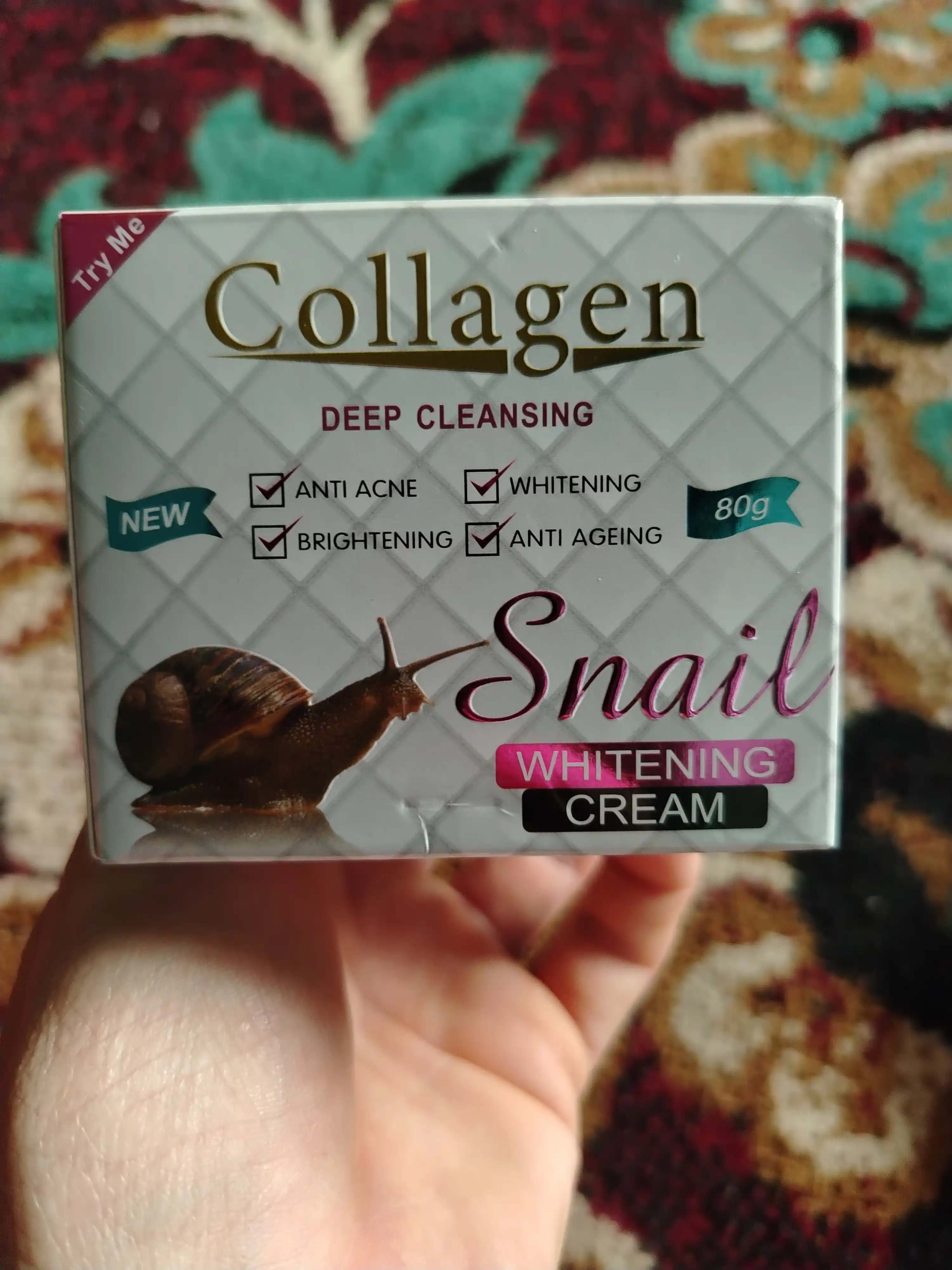 Крем для лица Collagen отбеливающий с экстрактом улитки и коллагеном, питание и уход, 80 г