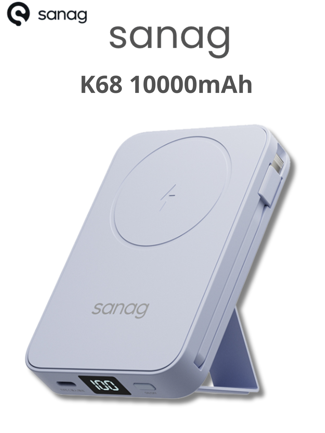Magnitli powerbank Sanag K67 / K68 15 Vt simsiz va 20 Vt tez zaryad - 