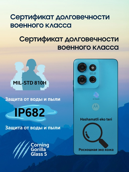 Cмартфон Motorola G75, телефон с 5G, NFC,  8/256 ГБ, 6.78’’, большая батарея 5000 мАч