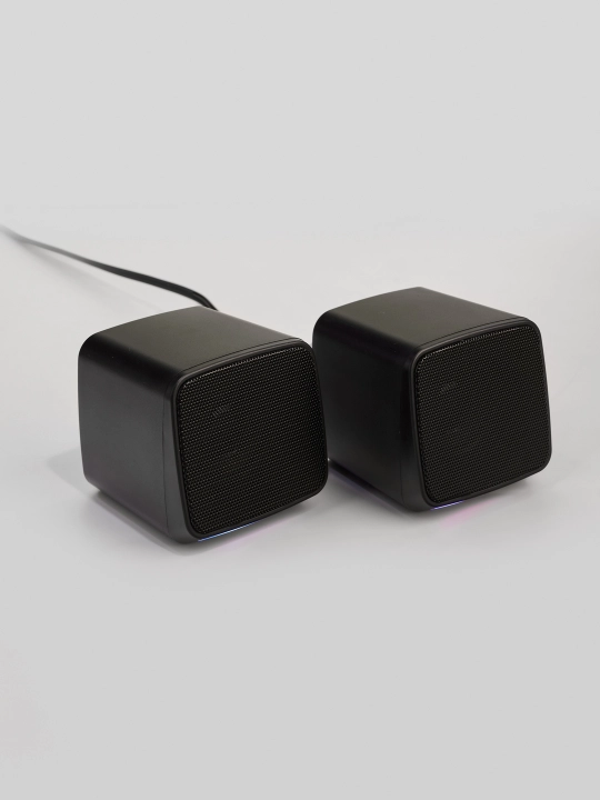 Mini kolonkalar RGB yoritgich bilan, kompyuterlar, smartfonlar va noutbuklar uchun, USB