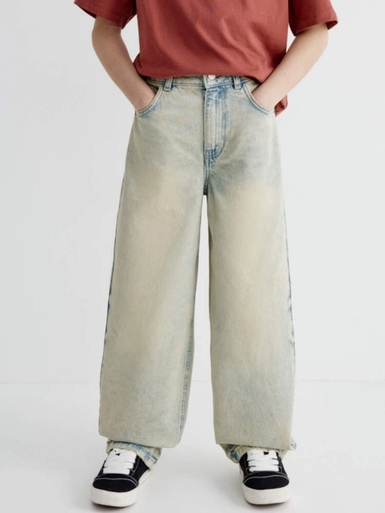 O'g'il bolalar uchun Vintage Baggy Fit jinsi shimlar