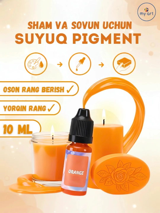 Sham va sovun bo'yoq, mum va sovun uchun suyuq pigment 10 ml