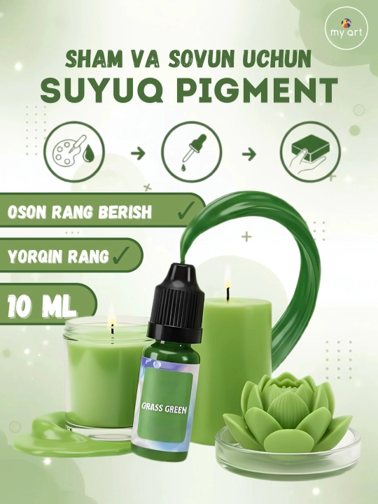 Sham va sovun bo'yoq, mum va sovun uchun suyuq pigment 10 ml